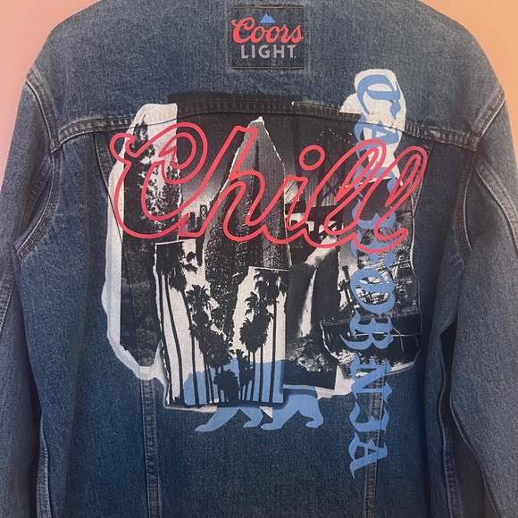 Levi’s x Coors Light Denim Jean Jacket. Unisex. Large. Custom California Chill. - Picture 8 of 8